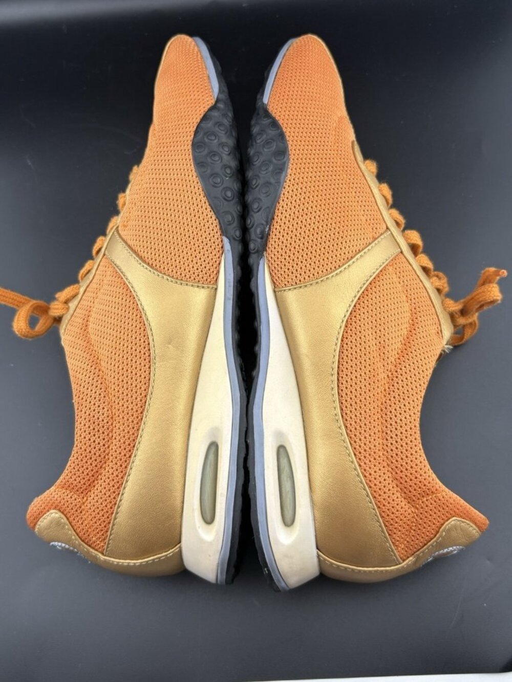 Women’s Cole Haan Size 6.5 NikeAir Comfort Orange & Gold Sneakers Shoes Lace Up - Picture 4 of 10